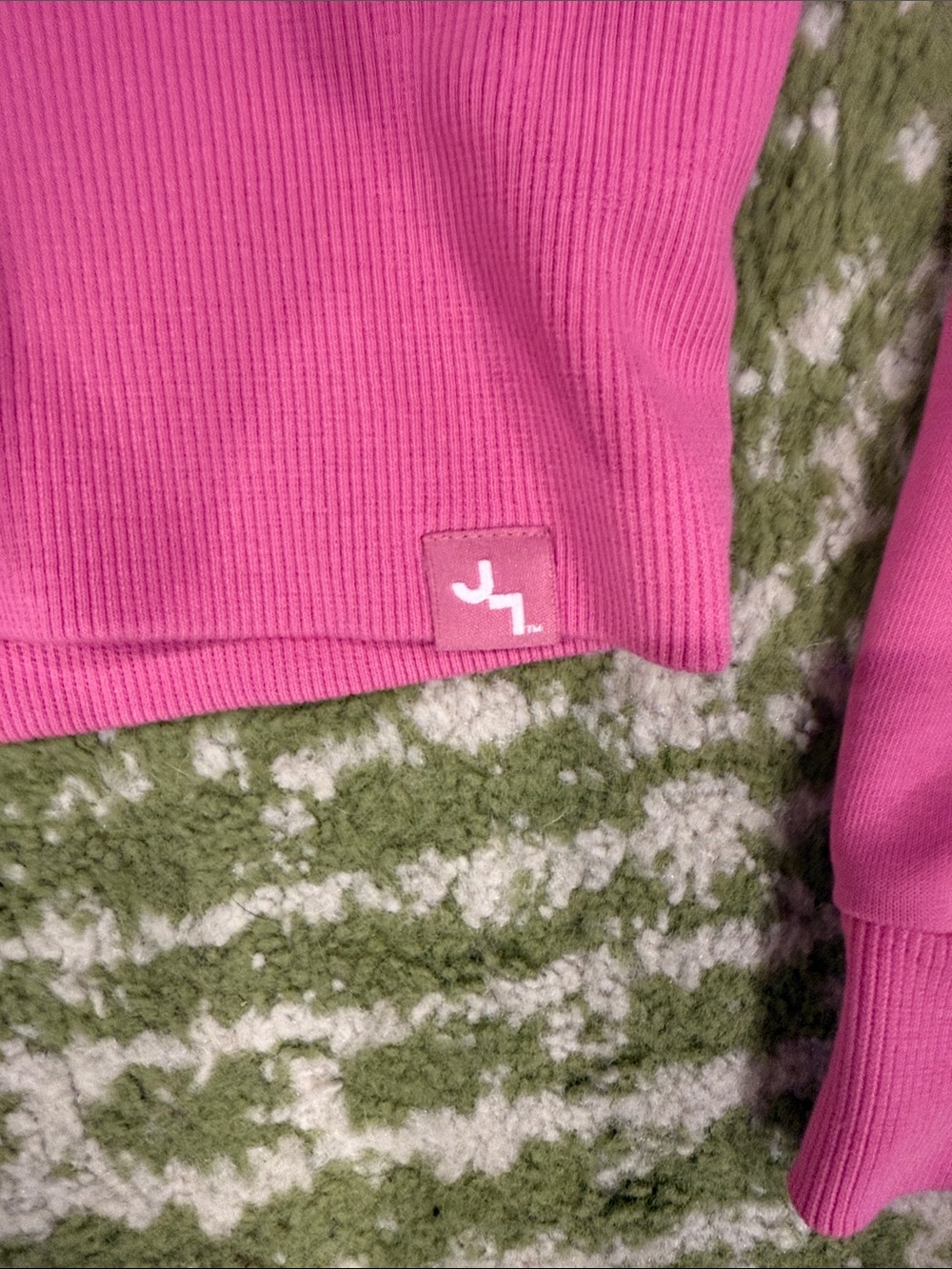JoyLab Cropped Pink Zip-Up Hoodie Jacket - Picture 3 of 4